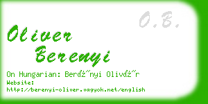 oliver berenyi business card